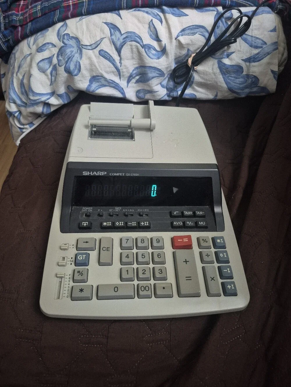 Vintage Sharp Compet QS-2760H Calculator - WORKS GREAT!!